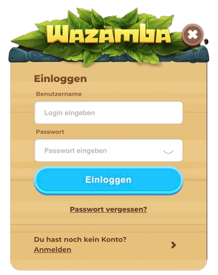 wazamba log in